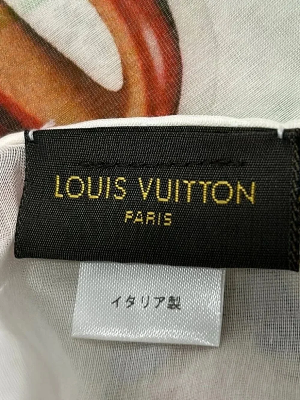 LOUIS VUITTON ethol sticker MP1569 Cream Multi CAGM0194 Scarf